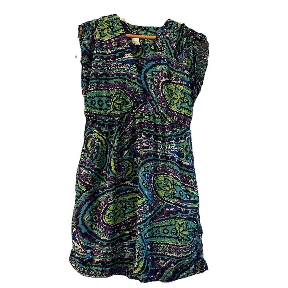 Lauren Ralph Lauren Womens Blue‎ Green Purple Swimsuit Cover Size S,